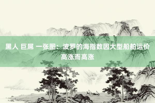 黑人 巨屌 一张图：波罗的海指数因大型船舶运价高涨而高涨
