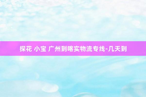 探花 小宝 广州到喀实物流专线-几天到