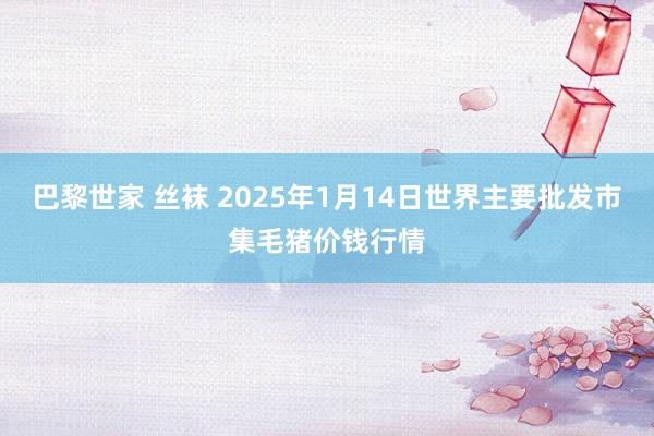 巴黎世家 丝袜 2025年1月14日世界主要批发市集毛猪价钱行情