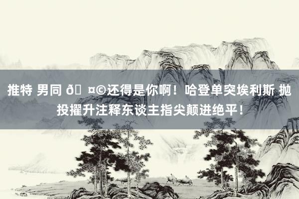 推特 男同 🤩还得是你啊！哈登单突埃利斯 抛投擢升注释东谈主指尖颠进绝平！