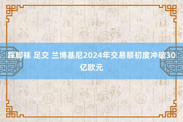 踩脚袜 足交 兰博基尼2024年交易额初度冲破30亿欧元