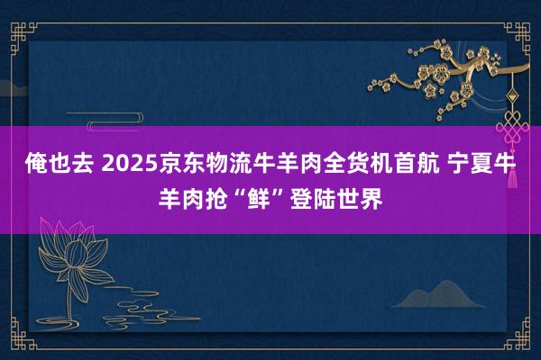 俺也去 2025京东物流牛羊肉全货机首航 宁夏牛羊肉抢“鲜”登陆世界
