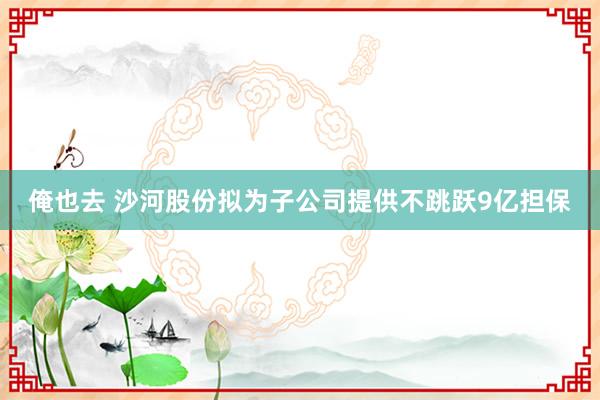 俺也去 沙河股份拟为子公司提供不跳跃9亿担保