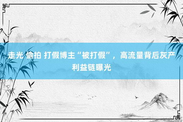走光 偷拍 打假博主“被打假”，高流量背后灰产利益链曝光