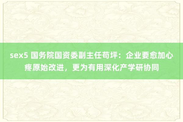 sex5 国务院国资委副主任苟坪：企业要愈加心疼原始改进，更为有用深化产学研协同